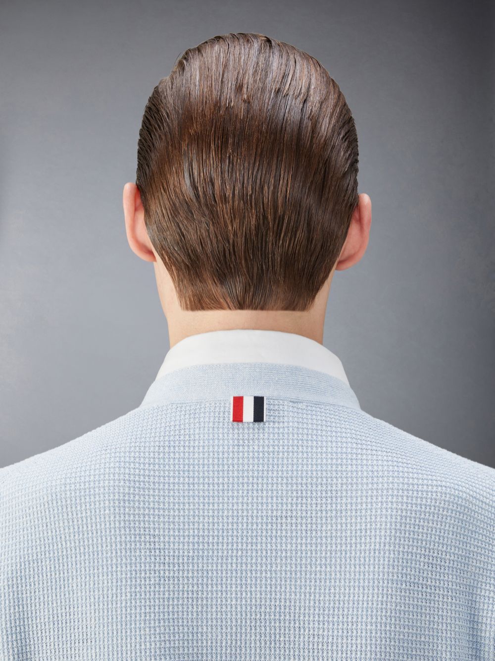 Cardigan Thom Browne Linen Cotton 4-Bar Relaxed Fit Masculino Azuis | UYO61L80571