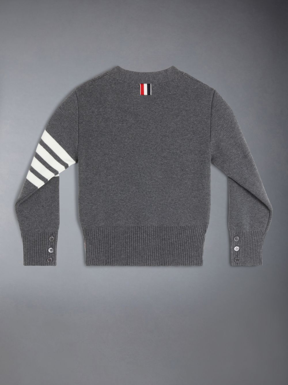 Cardigan Thom Browne Milano Stitch 4-Bar V-neck Menino Cinzentas | PNL97Z94762