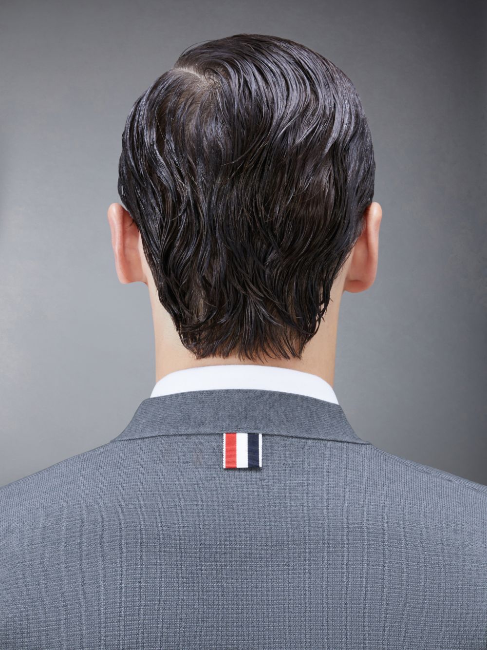 Cardigan Thom Browne Wool 4-Bar V-Neck Masculino Cinzentas | DHA90W47105