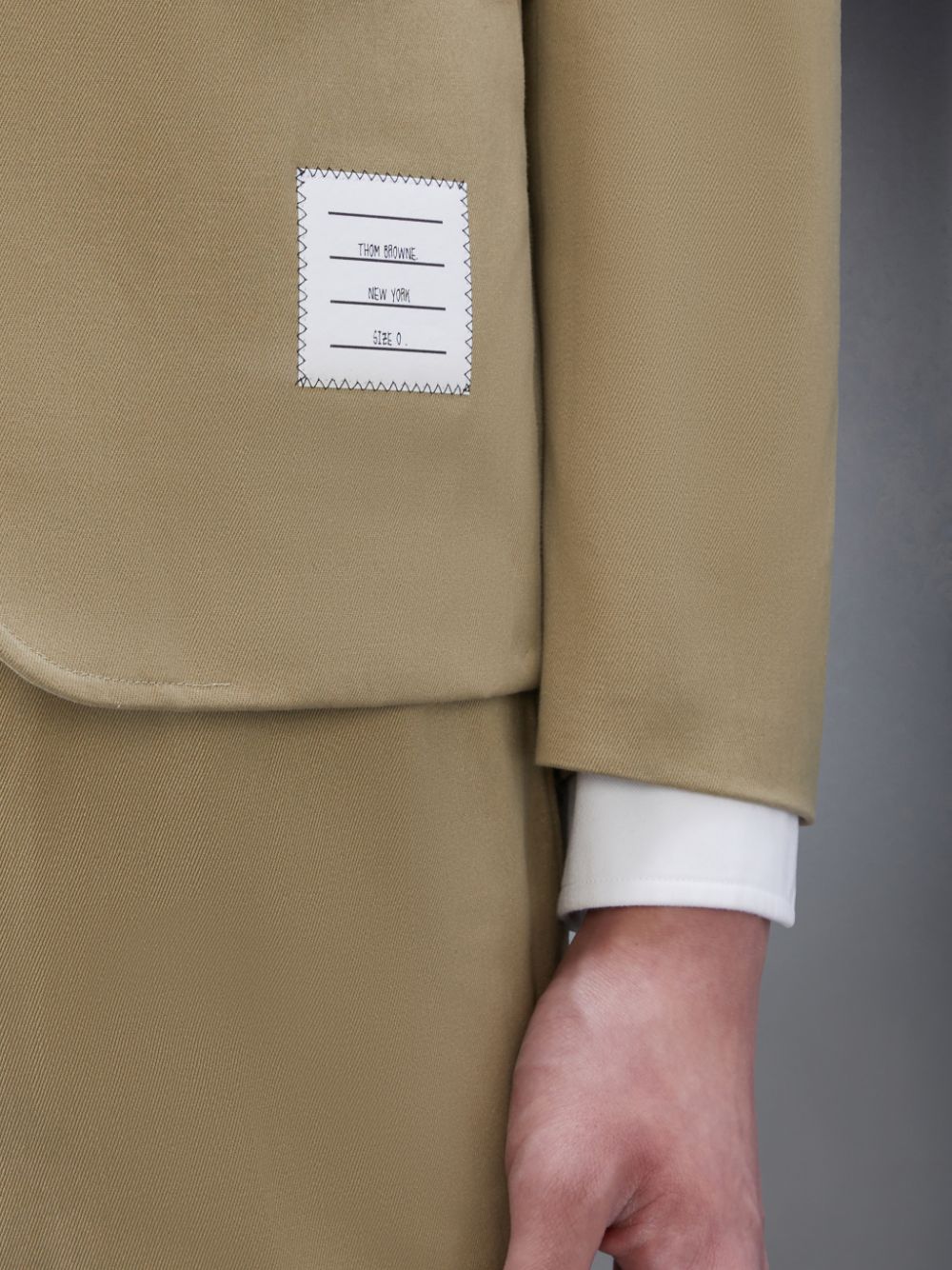 Casacos Thom Browne Cotton Twill 4-Bar Unconstructed Classic Sport Masculino Bege | REC64E41756