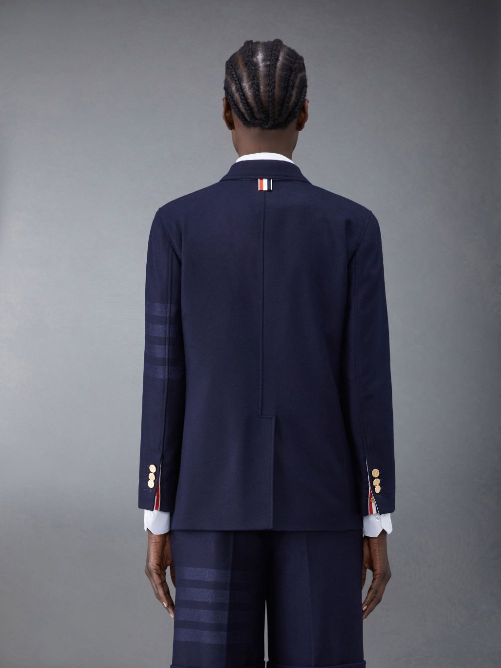 Casacos Thom Browne Flannel 4-Bar Sack Sport Feminino Azuis | KCF86U18196