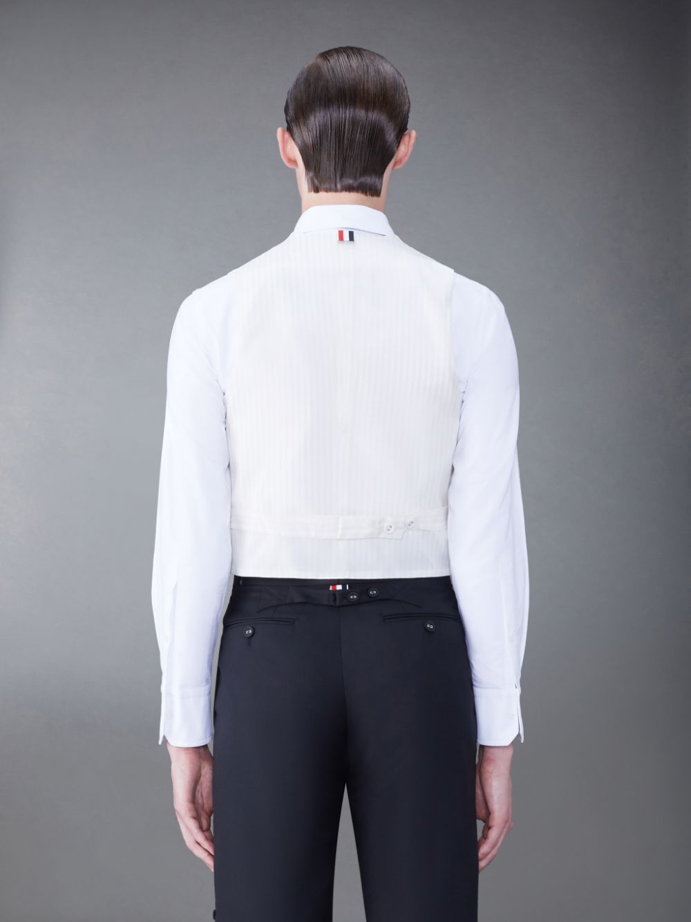 Casacos Thom Browne Silk Faille Vest Masculino Branco | HZN10A73108