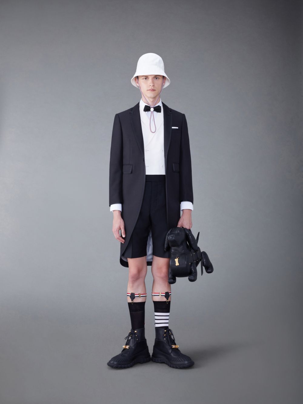 Casacos Thom Browne Silk Faille Vest Masculino Branco | HZN10A73108