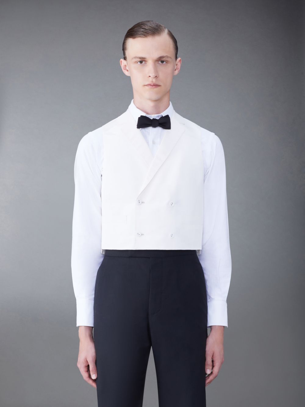 Casacos Thom Browne Silk Faille Vest Masculino Branco | HZN10A73108