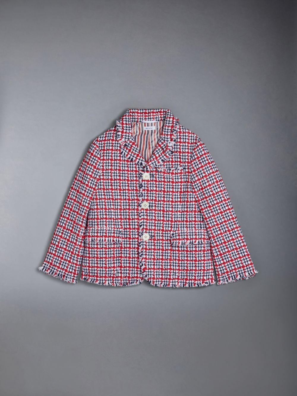Casacos Thom Browne Summer Tweed Fray Sport Menina Branco | PAI68H71111