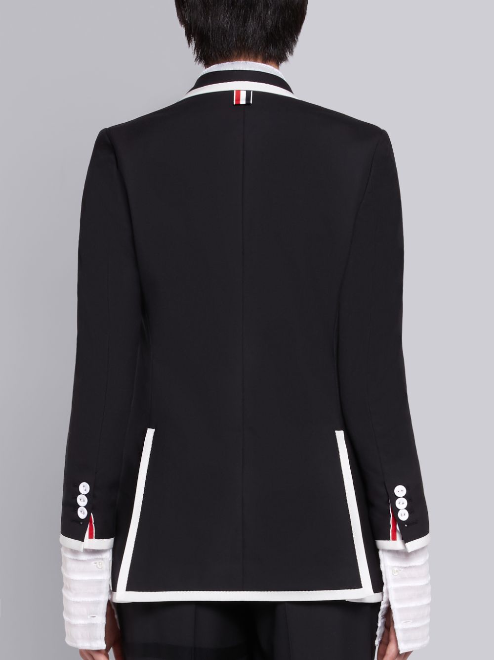 Casacos Thom Browne Super 120s Plain Weave Wide Lapel Feminino Pretas | IWE20T75893