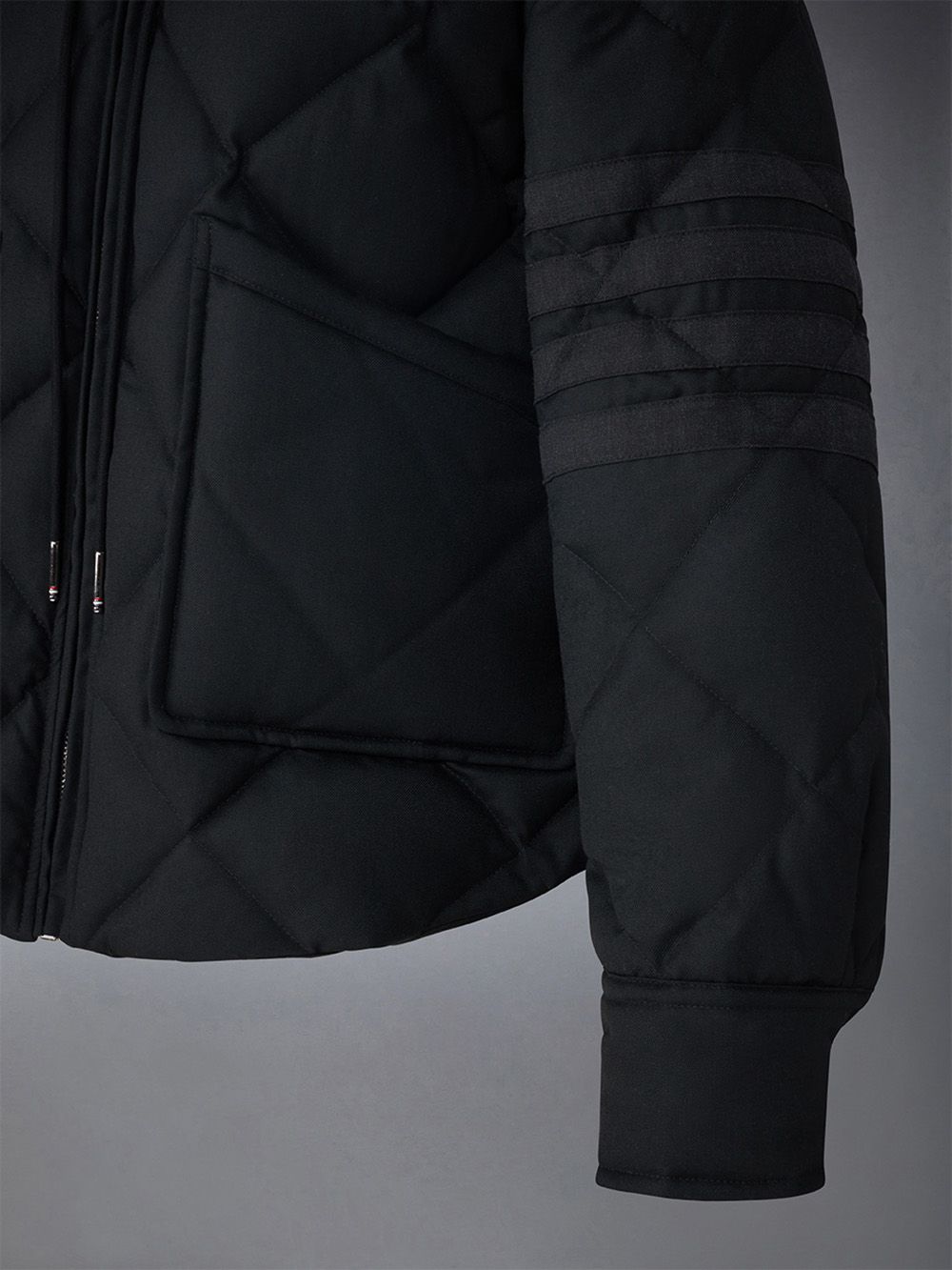 Casacos Thom Browne Super 120's Twill Down 4-bar Hooded Feminino Pretas | UYF85C54727