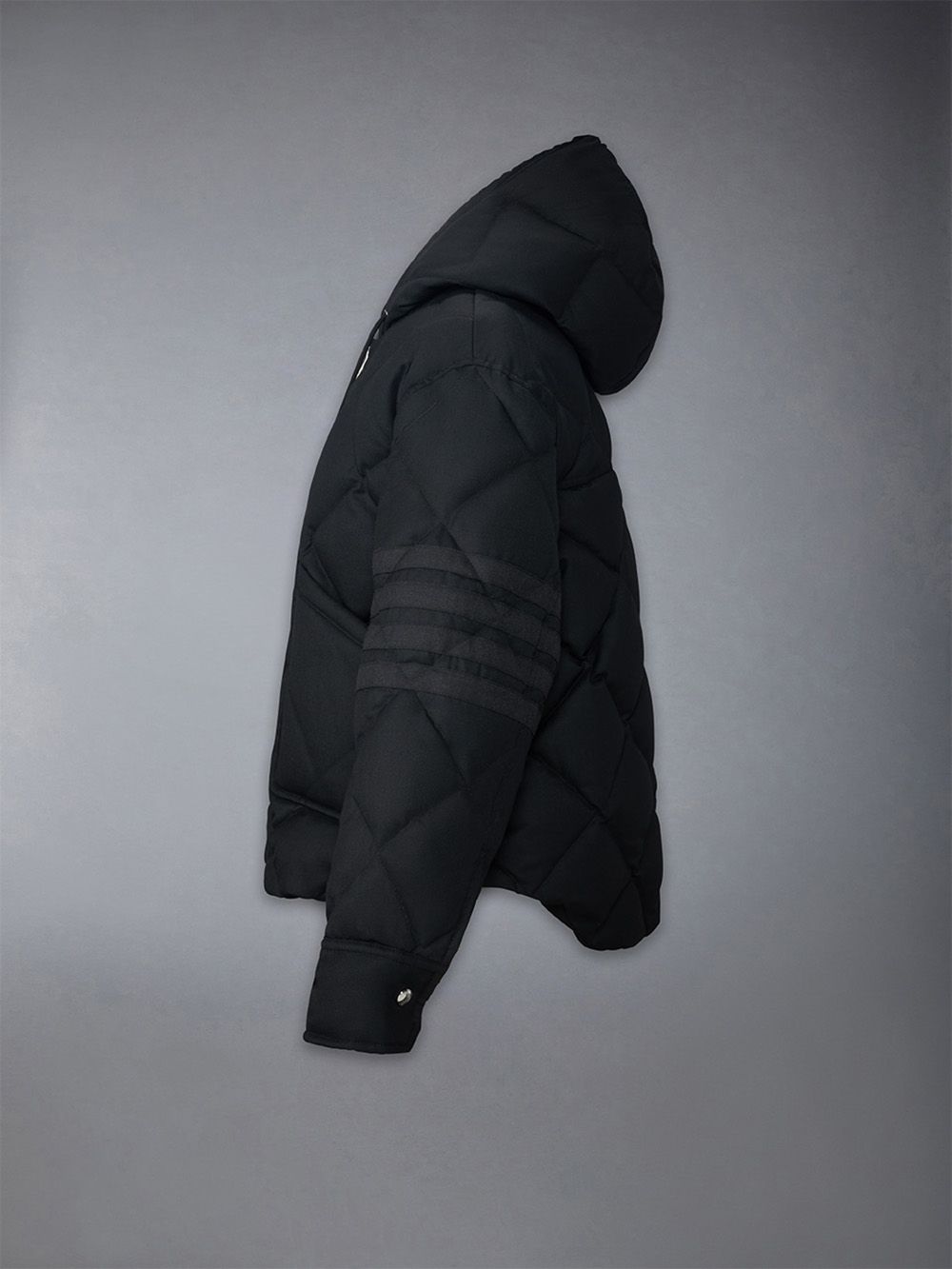 Casacos Thom Browne Super 120's Twill Down 4-bar Hooded Feminino Pretas | UYF85C54727