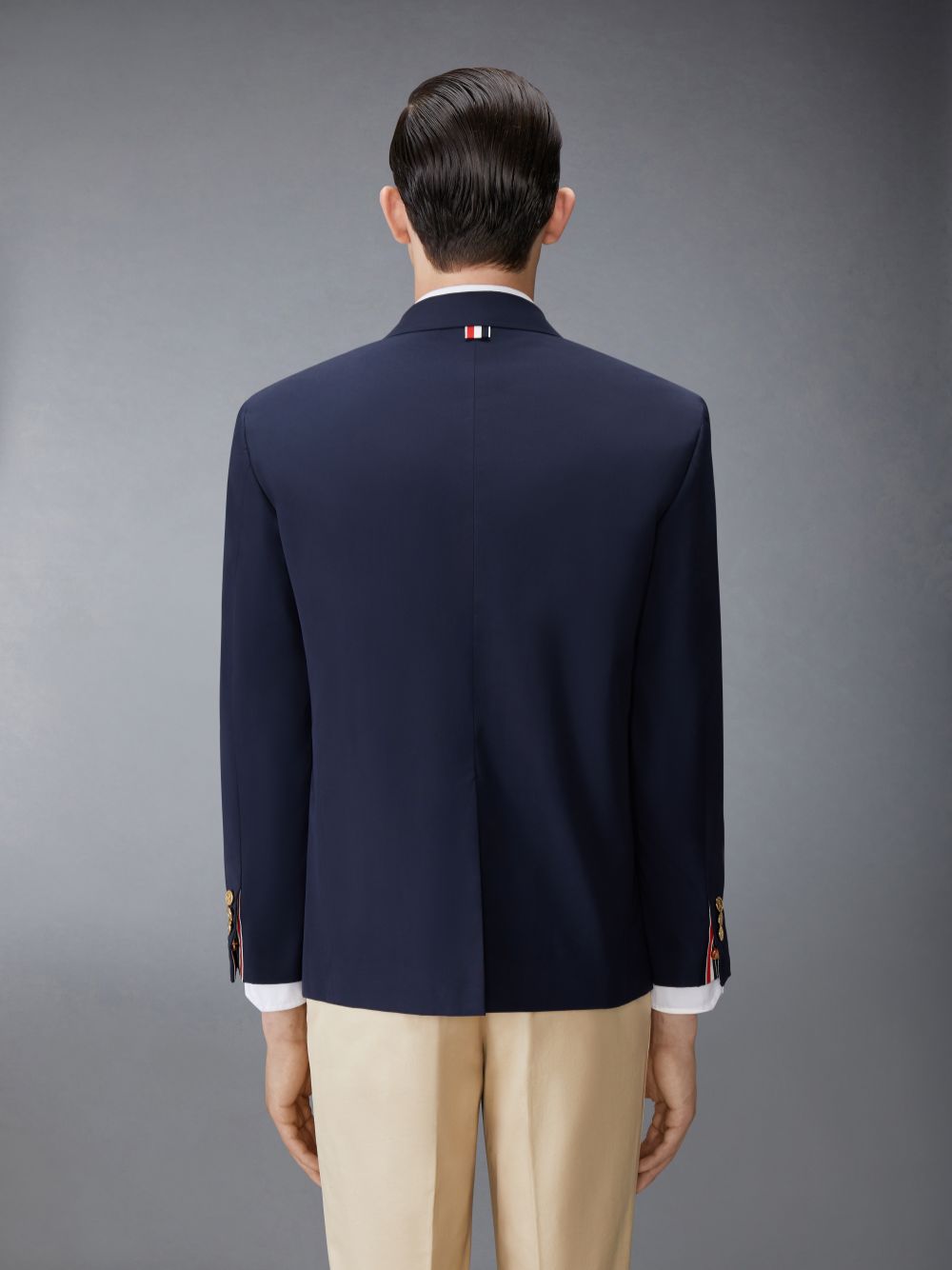Casacos Thom Browne Typewriter Cloth Grosgrain Placket Sport Masculino Azuis | HEQ95B35558