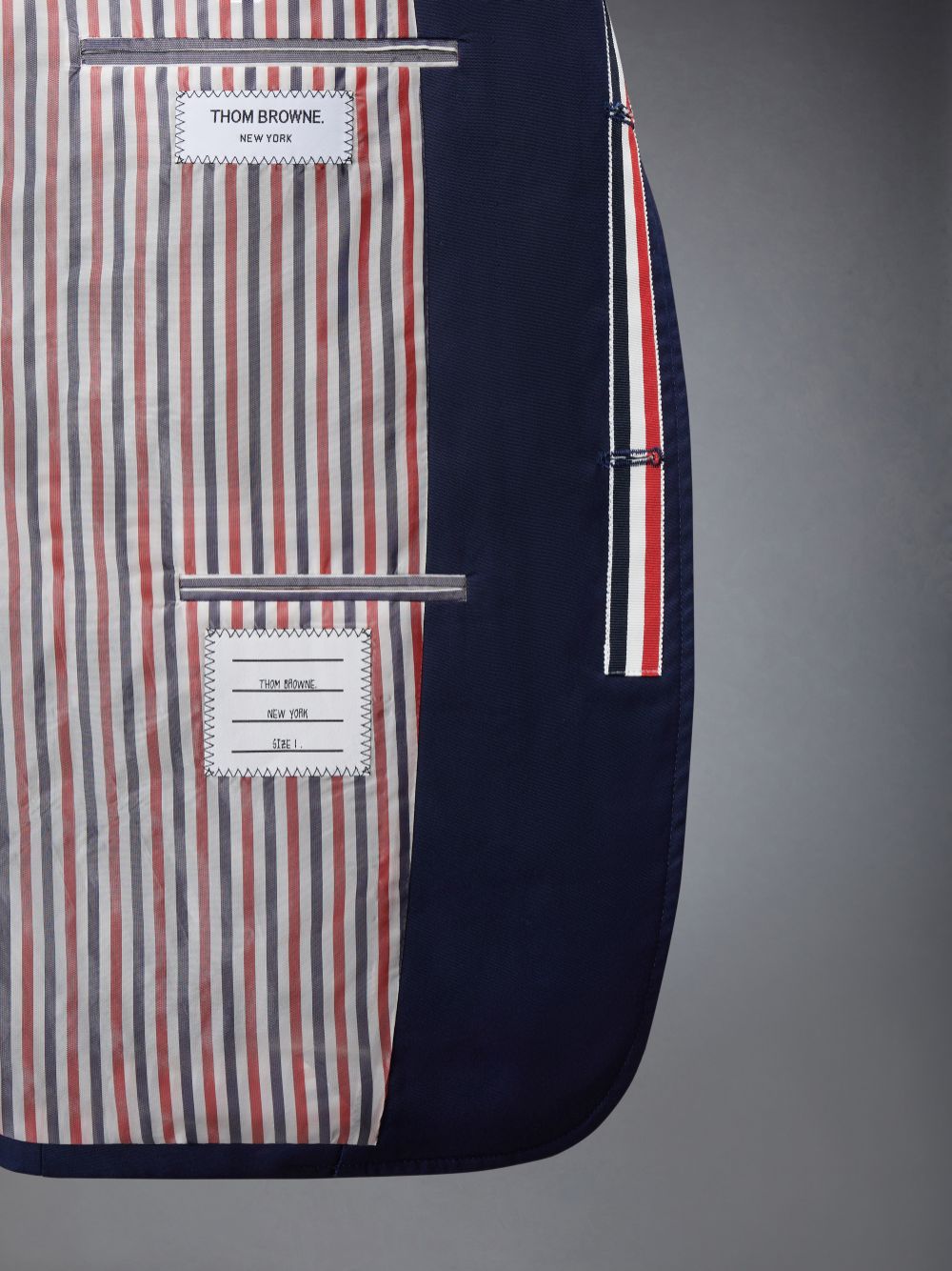Casacos Thom Browne Typewriter Cloth Grosgrain Placket Sport Masculino Azuis | HEQ95B35558