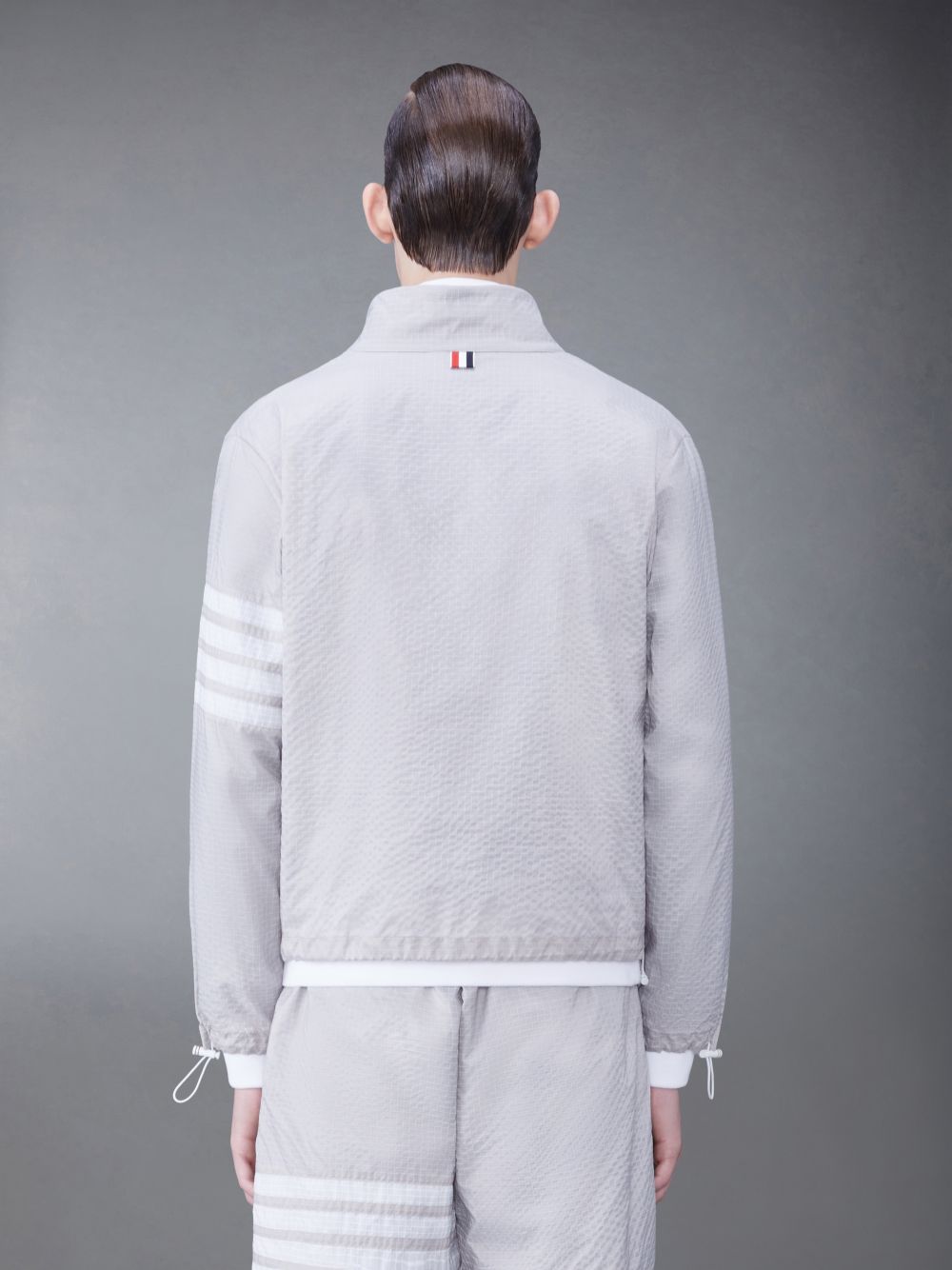 Casacos Thom Browne Ultralight Ripstop 4-Bar Funnel Neck Masculino Cinzentas | DGM96N29754