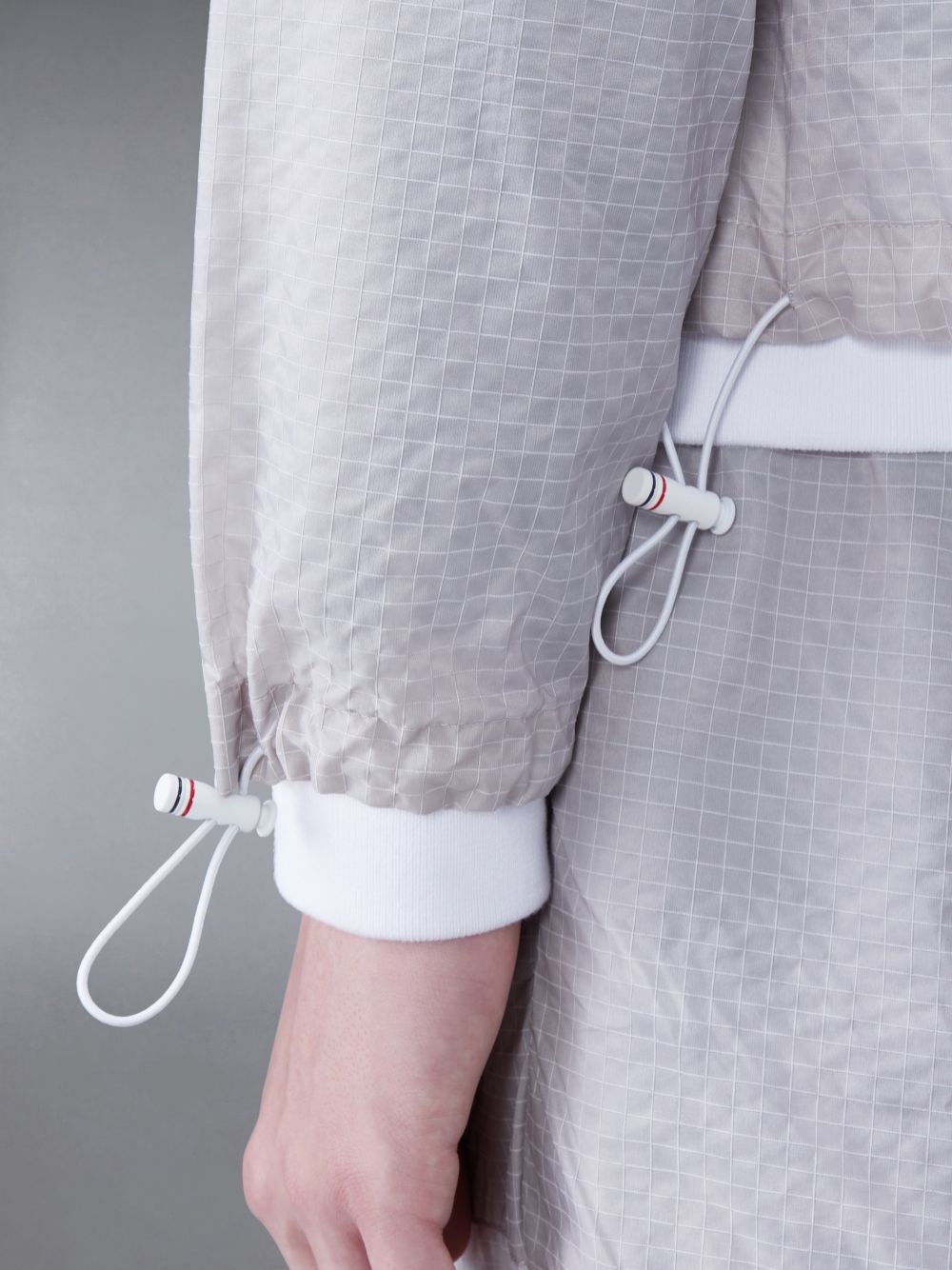 Casacos Thom Browne Ultralight Ripstop 4-Bar Funnel Neck Masculino Cinzentas | DGM96N29754