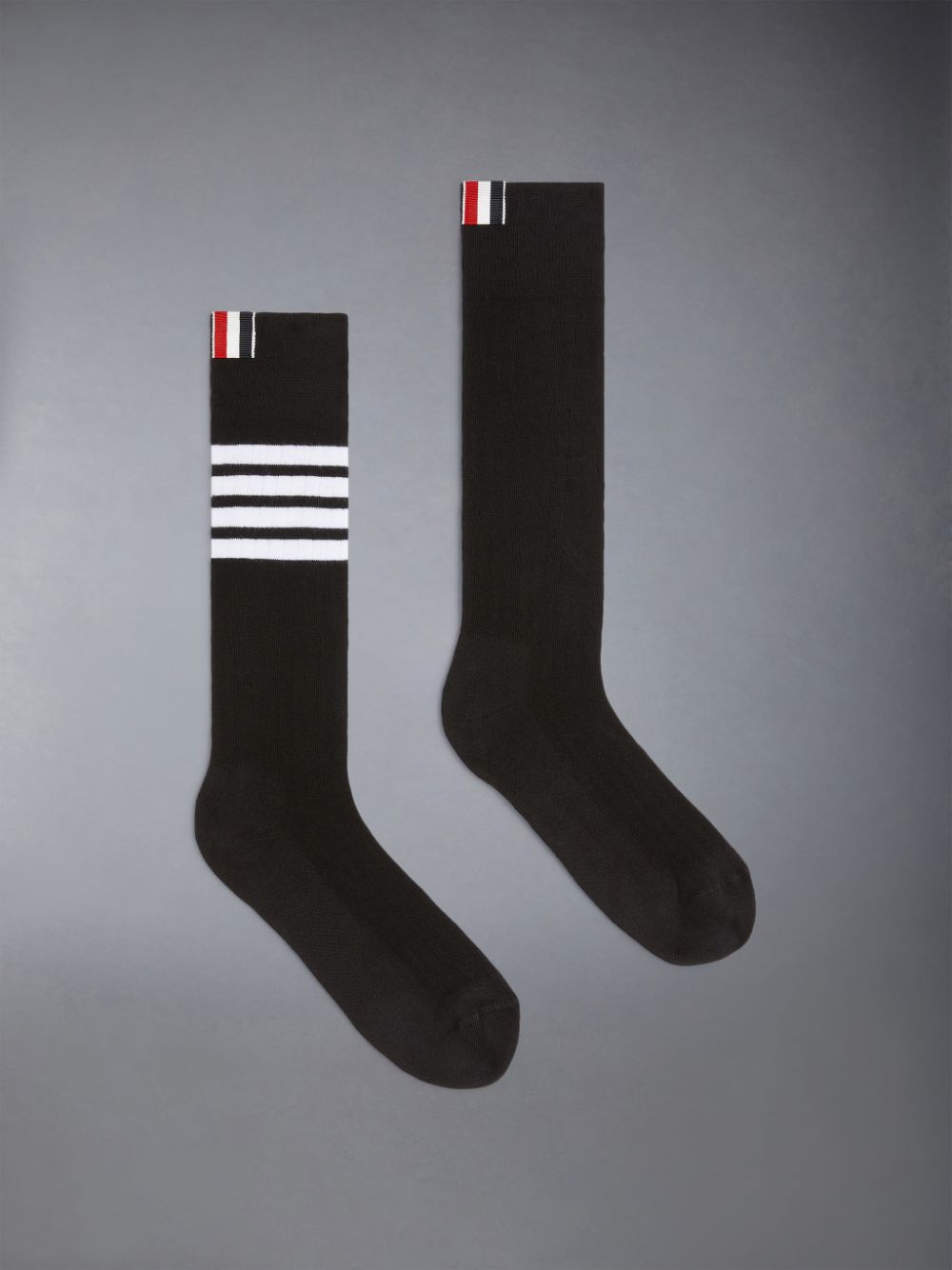 Meias Thom Browne Cotton Athletic Mid-calf 4-Bar Feminino Pretas | ZXL70Z28352