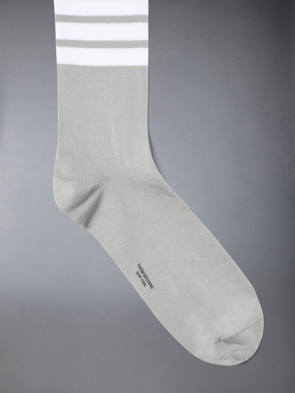 Meias Thom Browne Lightweight Cotton 4-Bar Mid-calf Masculino Cinzentas | RTR64D91657