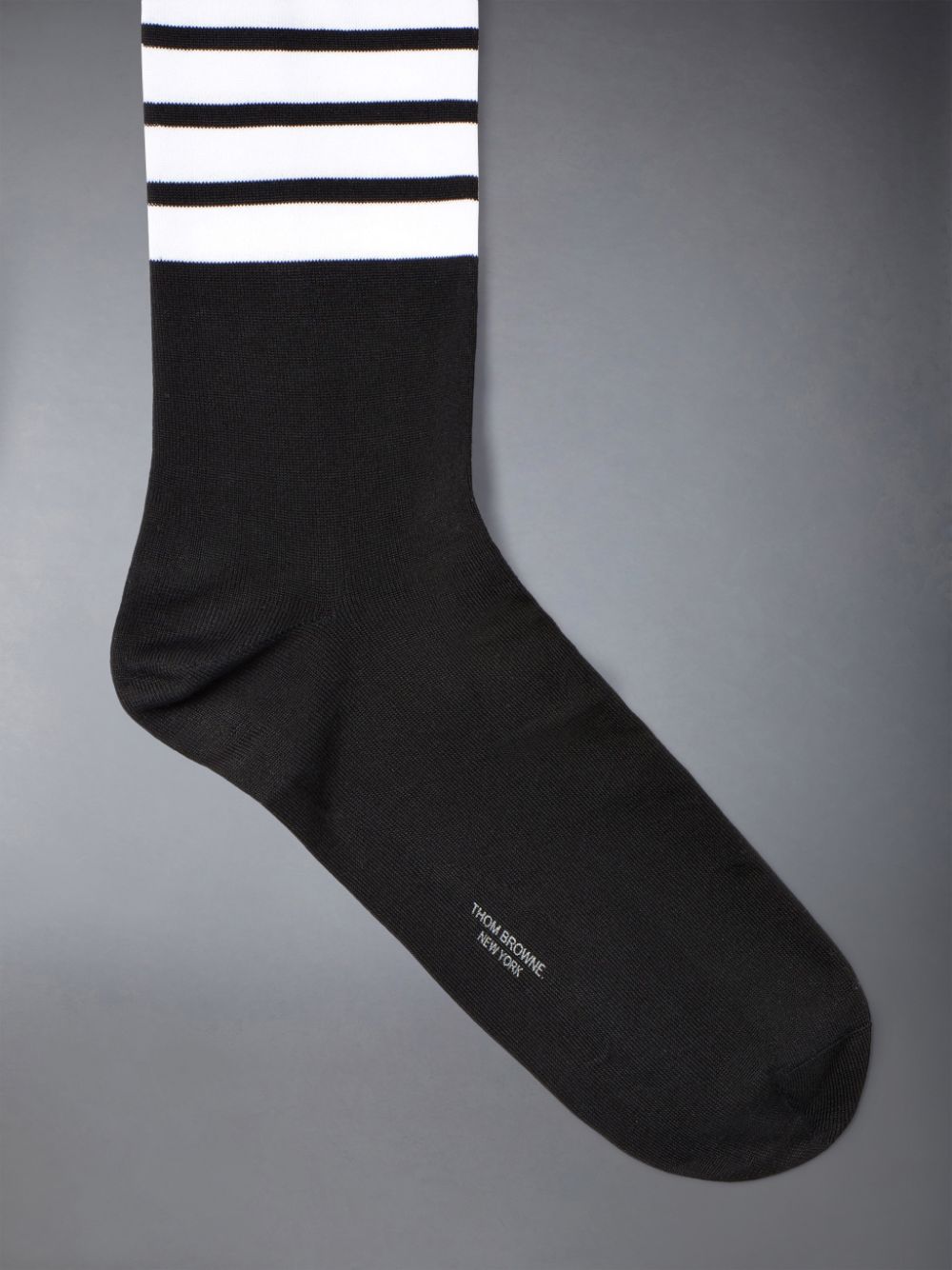 Meias Thom Browne Lightweight Cotton 4-Bar Mid-calf Feminino Pretas | RPF56X48248