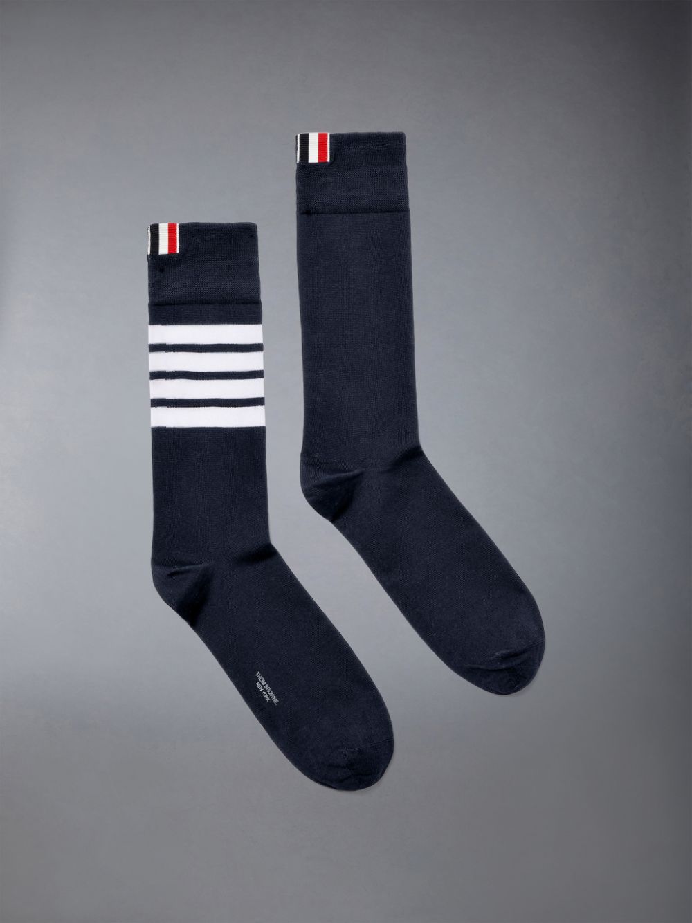 Meias Thom Browne Lightweight Cotton 4-Bar Mid-calf Masculino Azuis | JJQ14N26604