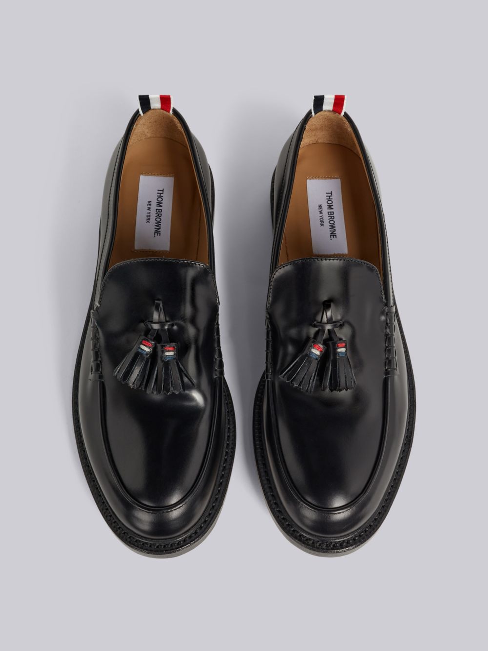 Mocassins Thom Browne Calf Leather Tassel Masculino Pretas | SAJ24N71668