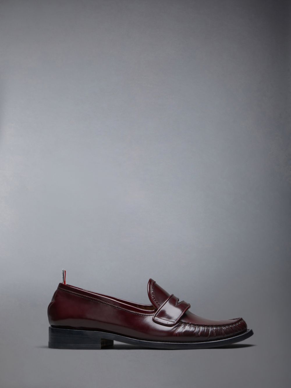 Mocassins Thom Browne Spazzolato Pleated Varsity Masculino Vermelhas | FTD24D36988