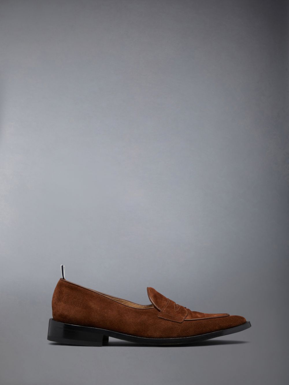 Mocassins Thom Browne Suede Varsity Penny Masculino Marrom | DWG72R79249