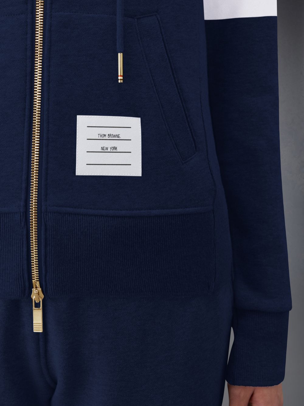 Moletom com Capuz Thom Browne Classic Loopback Full Zip Feminino Azuis | GXM33F75283