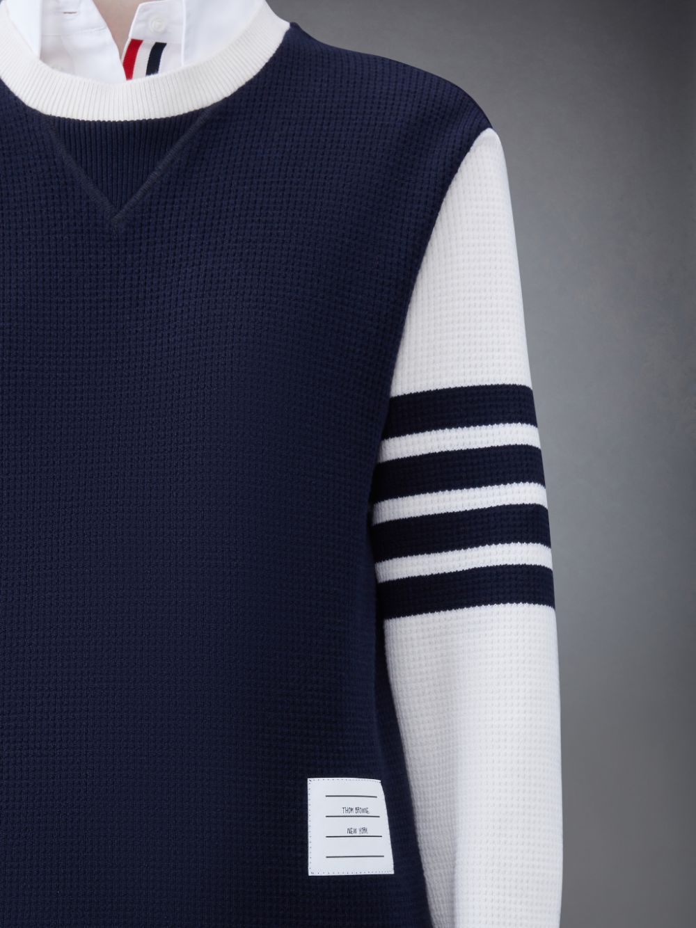Moletons Thom Browne CASHMERE WAFFLE 2003 4-BAR Feminino Azuis | HZB26A79577
