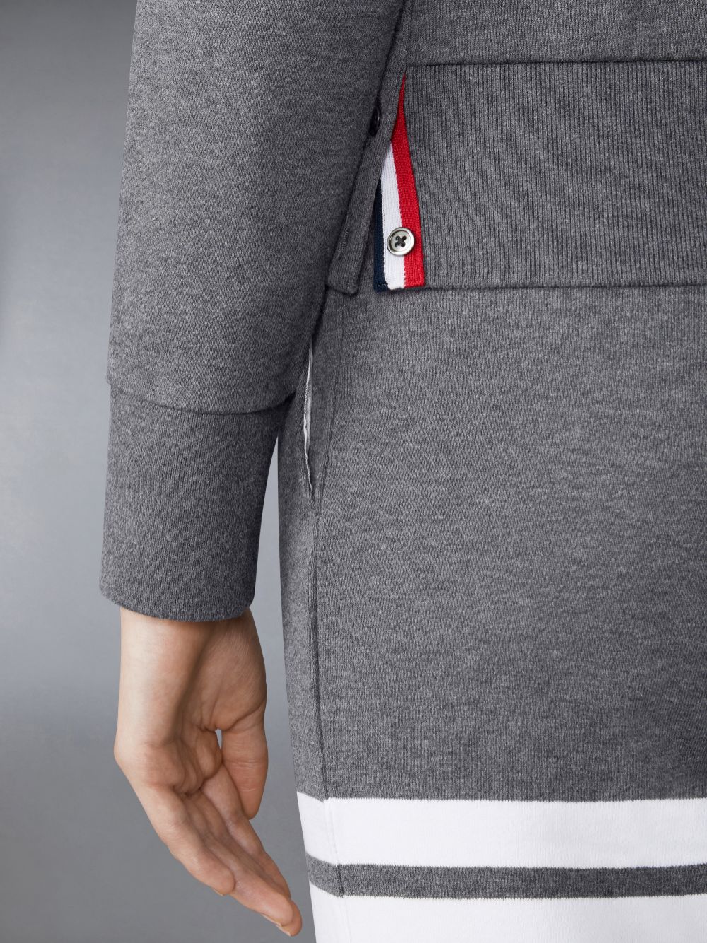 Moletons Thom Browne Dark Classic Loop Back Engineered 4-Bar Crew Neck Feminino Cinzentas | BSD60N15031
