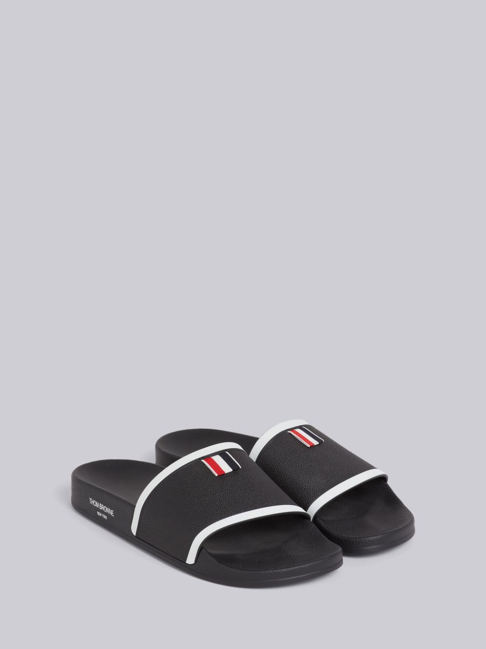 Mules Thom Browne Rubber Pool Masculino Pretas | NIK54K85556