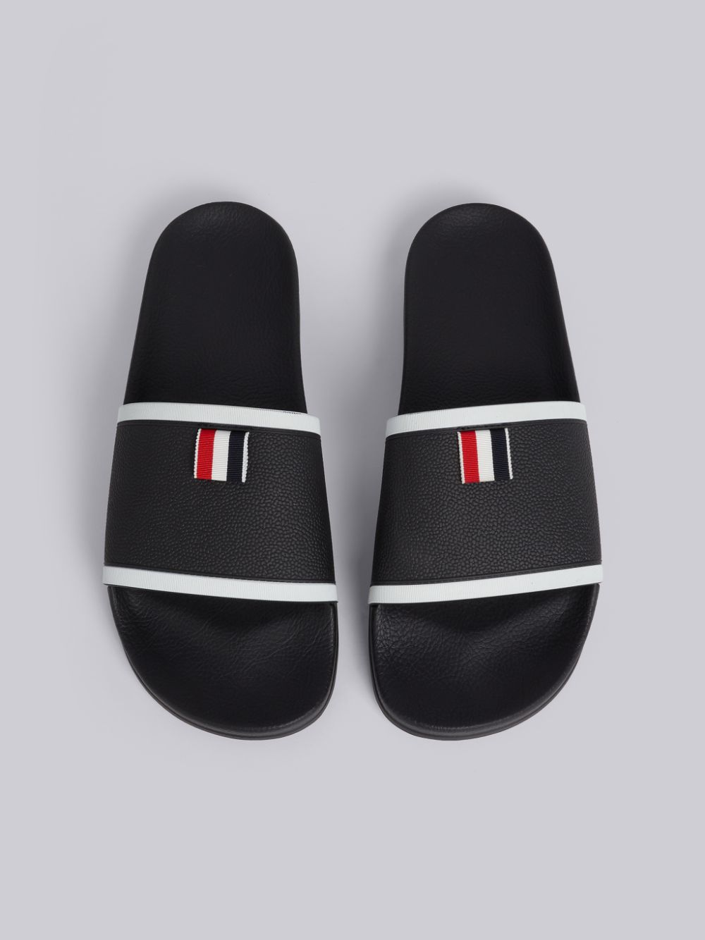 Mules Thom Browne Rubber Pool Masculino Pretas | NIK54K85556