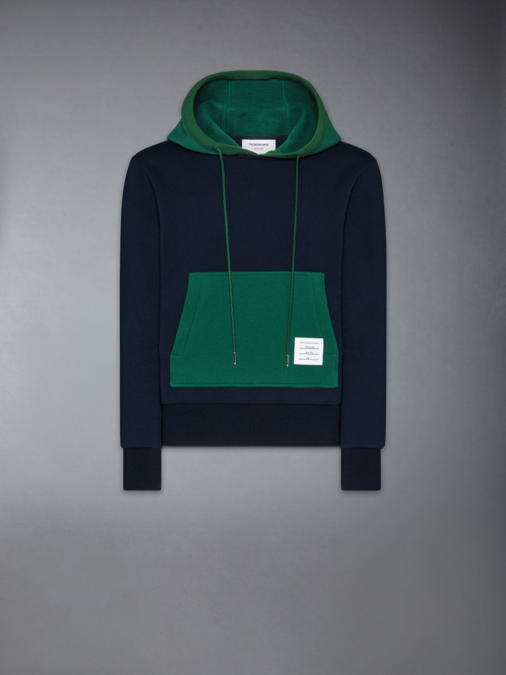 Pulôver Thom Browne Brushed Color Blocked Hoodie Masculino Azuis | BTP47E75876