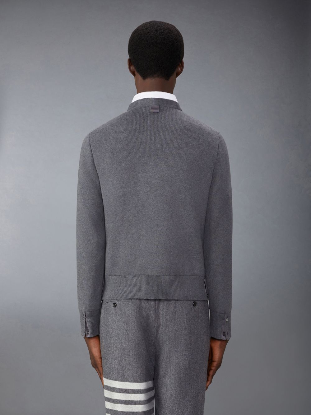 Pulôver Thom Browne Cotton Milano Stitch Masculino Cinzentas | NCJ51G47952