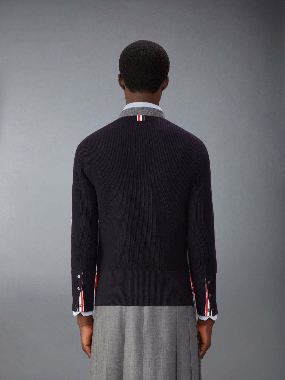 Pulôver Thom Browne Merino Wool 2 in 1 Half 4-Bar Masculino Cinzentas | XYV36E13890