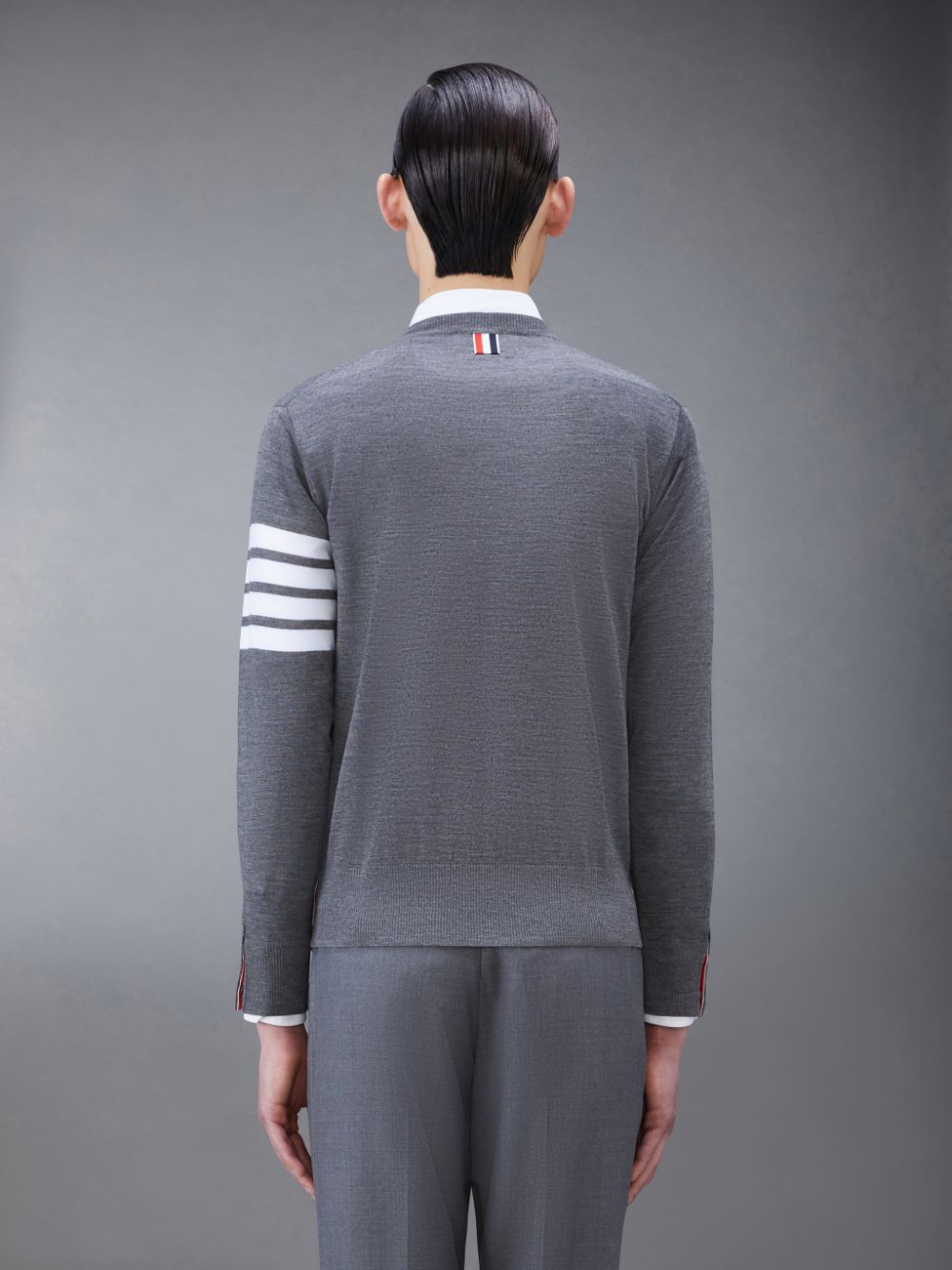Pulôver Thom Browne Wool 4-Bar Masculino Cinzentas | DGN69N39341