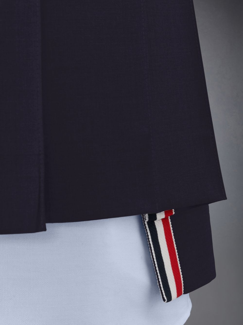 Saias Thom Browne Plain Weave 4-Bar Pleated Mini Feminino Azuis | CQM90Z23704