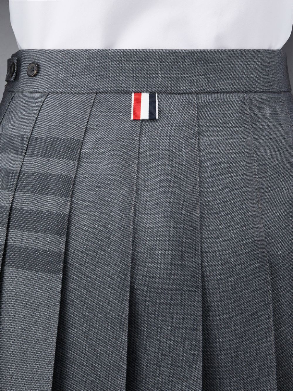 Saias Thom Browne Twill School Uniform 4-Bar Pleated Mini Feminino Cinzentas | CGA42P56828