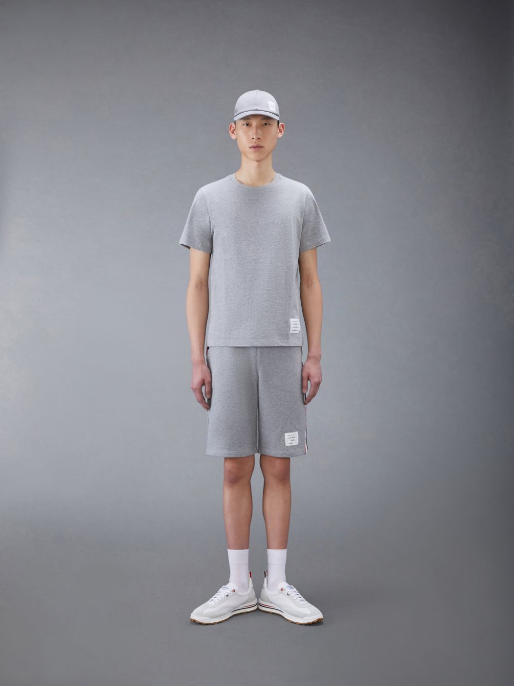 Shorts De Suor Thom Browne Classic Loopback Masculino Cinzentas | RTE64M71867