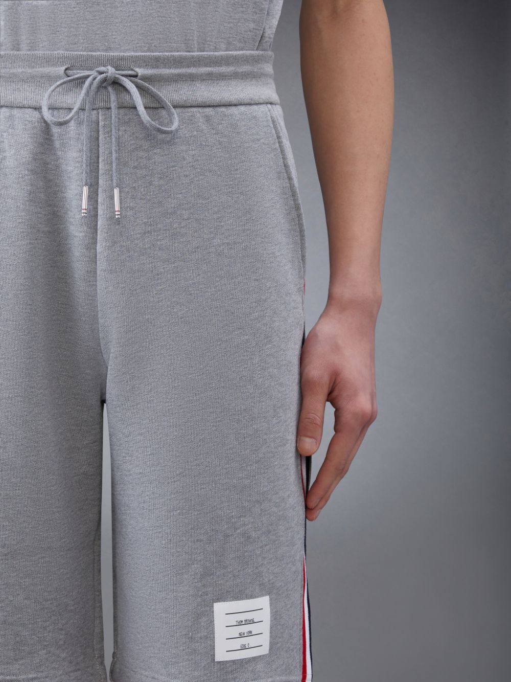 Shorts De Suor Thom Browne Classic Loopback Masculino Cinzentas | RTE64M71867
