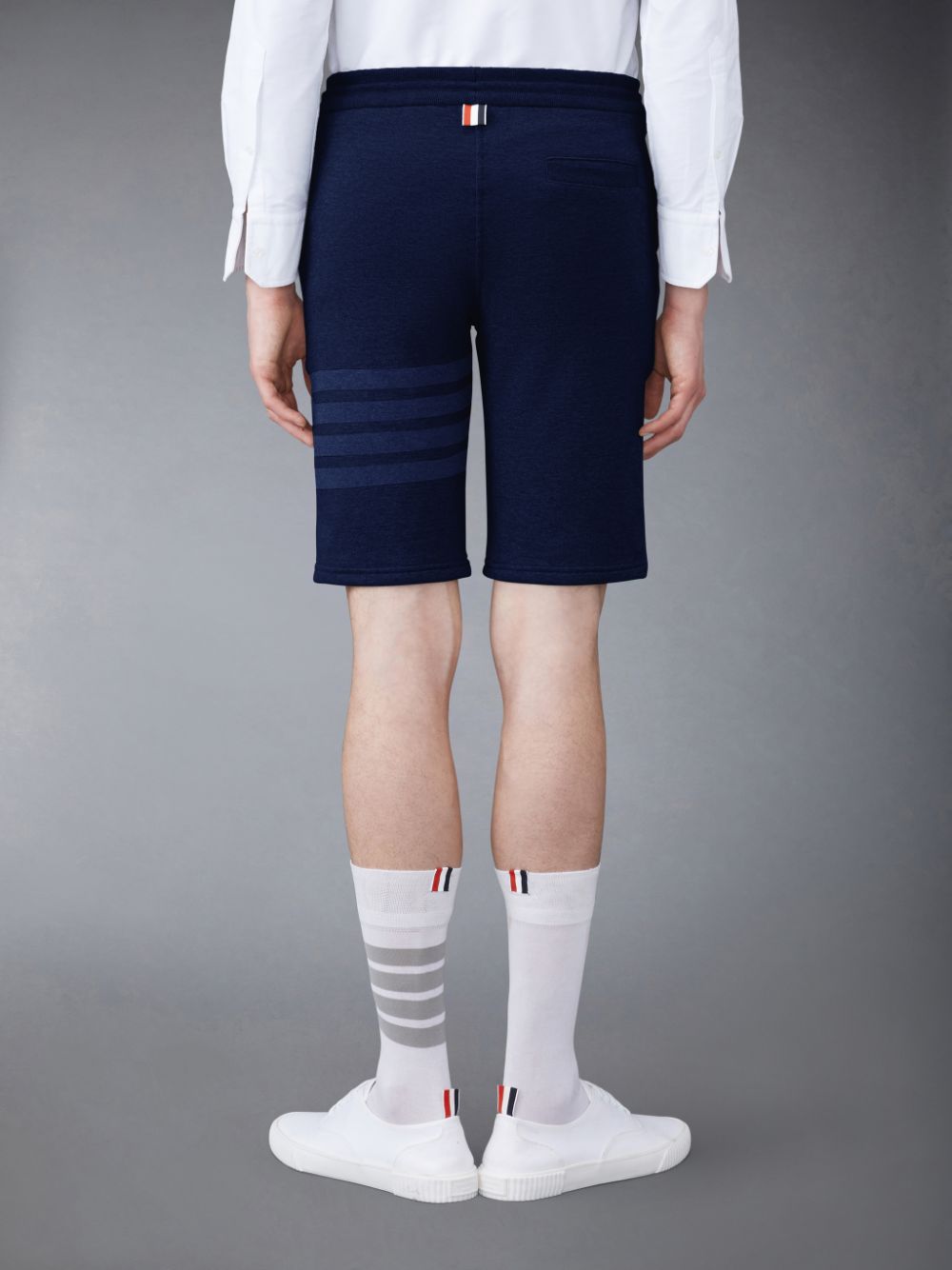 Shorts De Suor Thom Browne Classic Loopback 4-Bar Masculino Azuis | ZCS86K42067