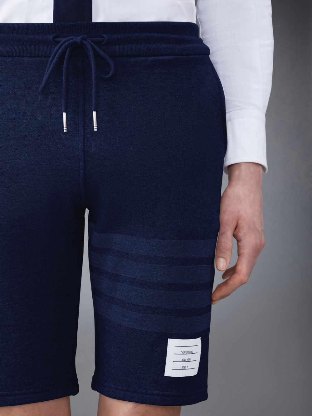 Shorts De Suor Thom Browne Classic Loopback 4-Bar Masculino Azuis | ZCS86K42067