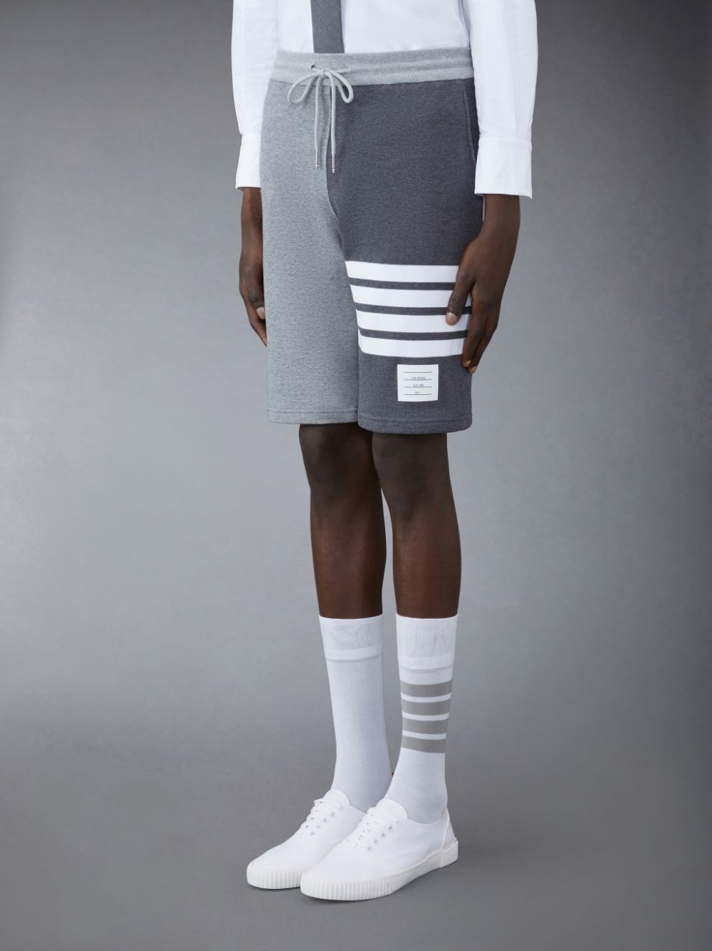 Shorts De Suor Thom Browne Classic Loopback 4-Bar Masculino Cinzentas | ULQ36F93186