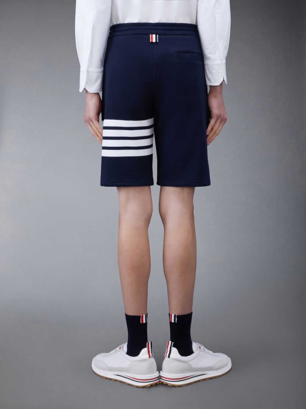 Shorts De Suor Thom Browne Classic Loopback 4-Bar Masculino Azuis | HPP40Q80183