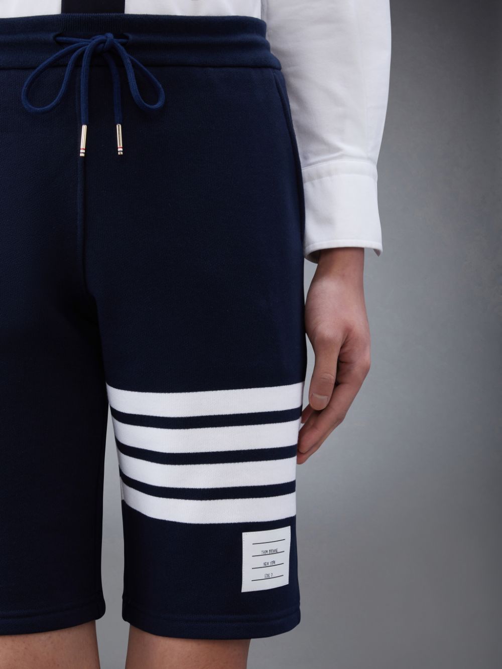 Shorts De Suor Thom Browne Classic Loopback 4-Bar Masculino Azuis | HPP40Q80183