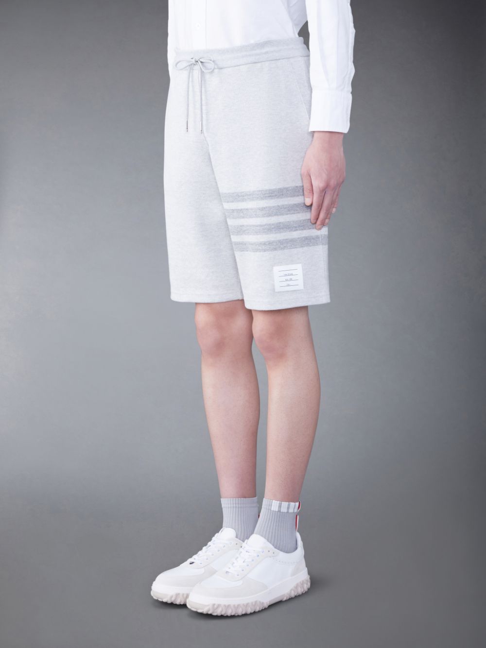 Shorts De Suor Thom Browne Double Face Knit 4-Bar Masculino Cinzentas | OOZ62A78491