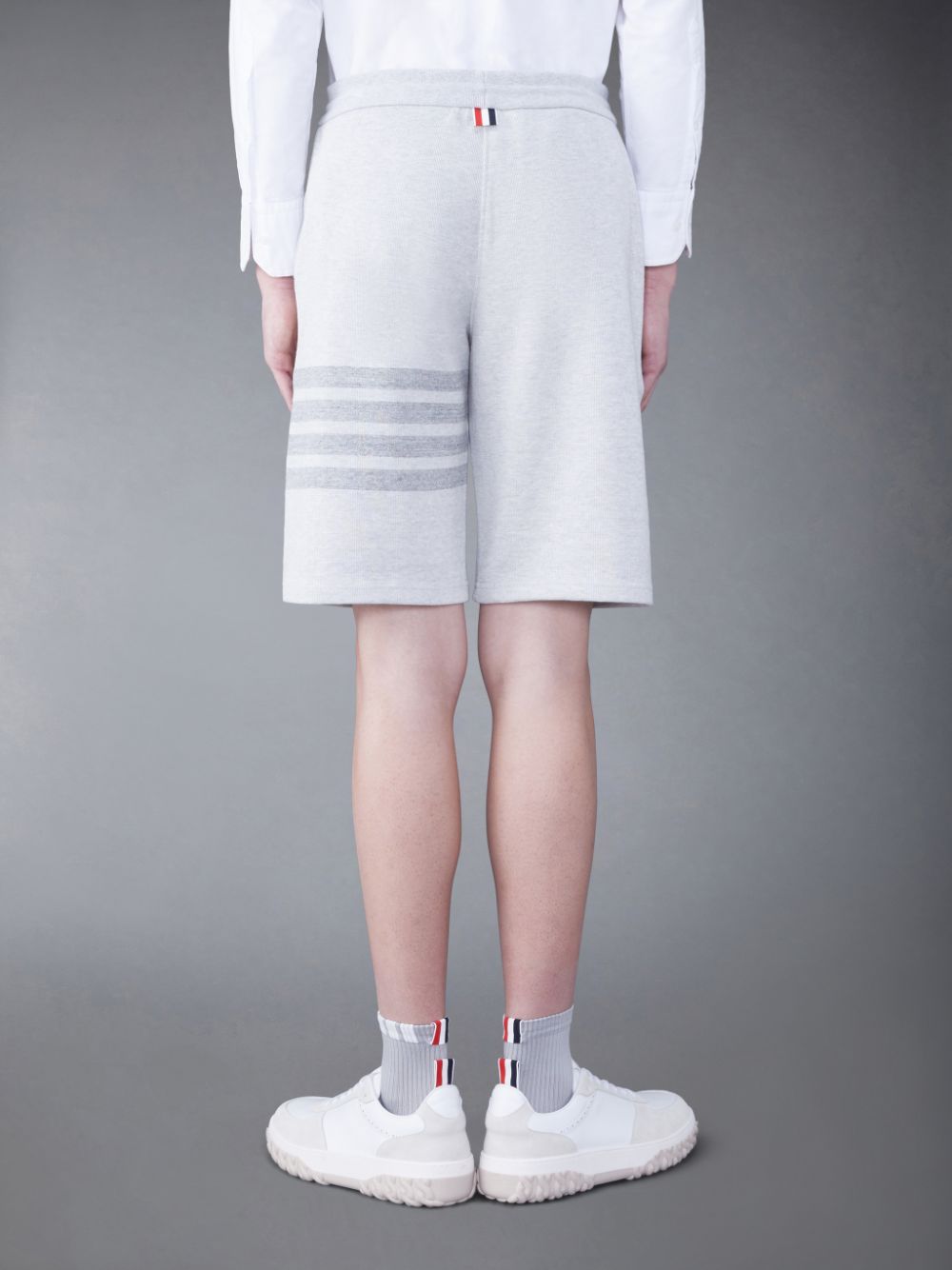 Shorts De Suor Thom Browne Double Face Knit 4-Bar Masculino Cinzentas | OOZ62A78491
