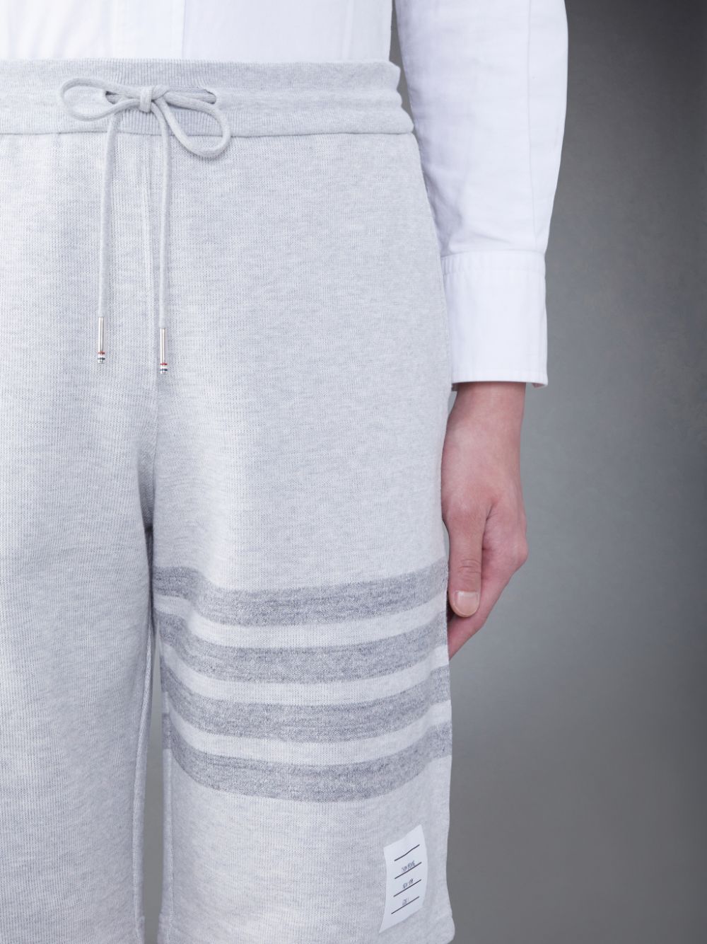 Shorts De Suor Thom Browne Double Face Knit 4-Bar Masculino Cinzentas | OOZ62A78491