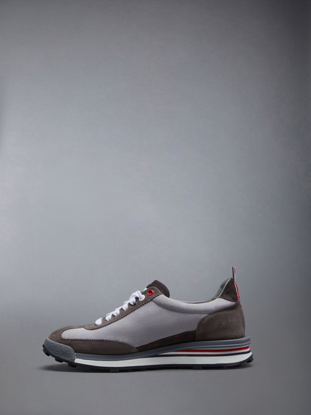 Tenis Thom Browne Calf Suede Tech Runner Feminino Cinzentas | HPI66M55706