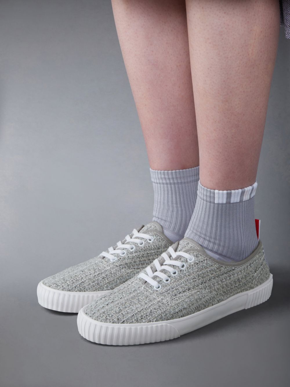 Tenis Thom Browne Cotton Tweed Heritage Masculino Cinzentas | UCD96Y76930