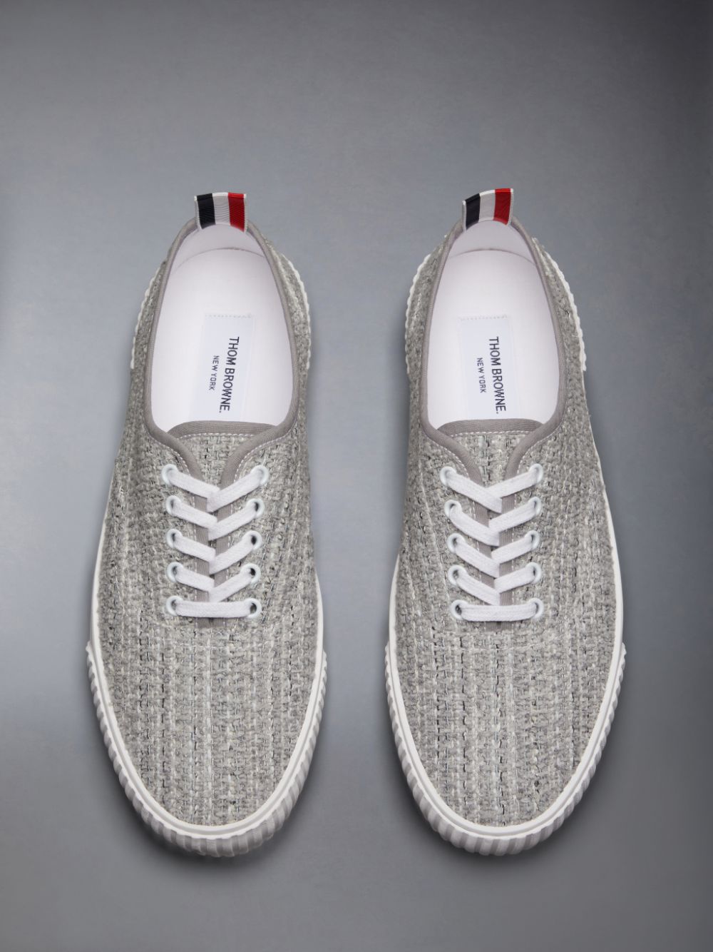 Tenis Thom Browne Cotton Tweed Heritage Masculino Cinzentas | UCD96Y76930