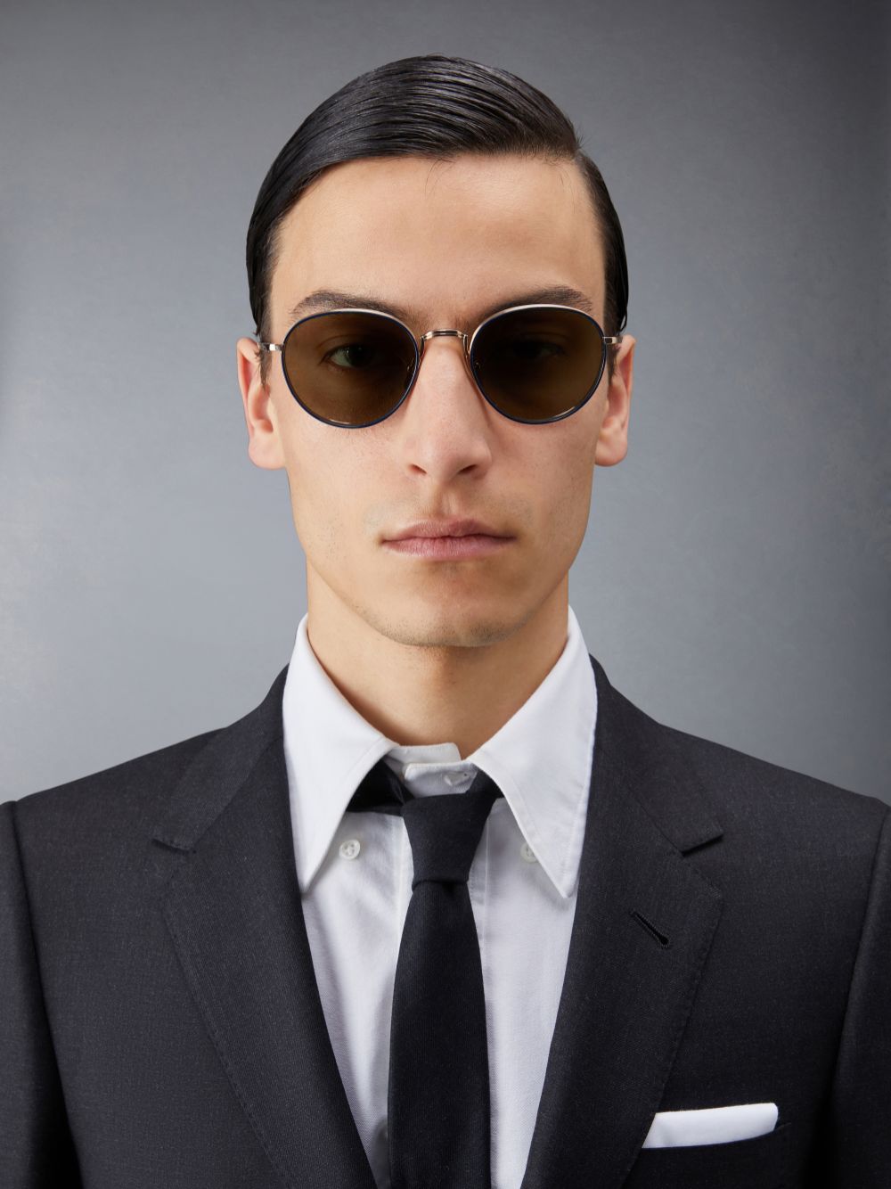 Óculos de Sol Thom Browne Titanium Round Masculino Douradas | KNE57W64949