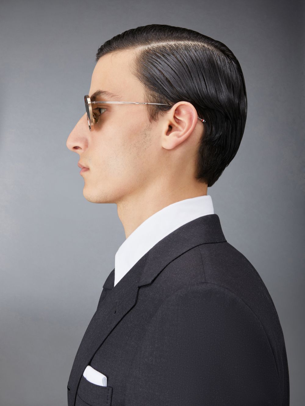 Óculos de Sol Thom Browne Titanium Round Masculino Douradas | KNE57W64949