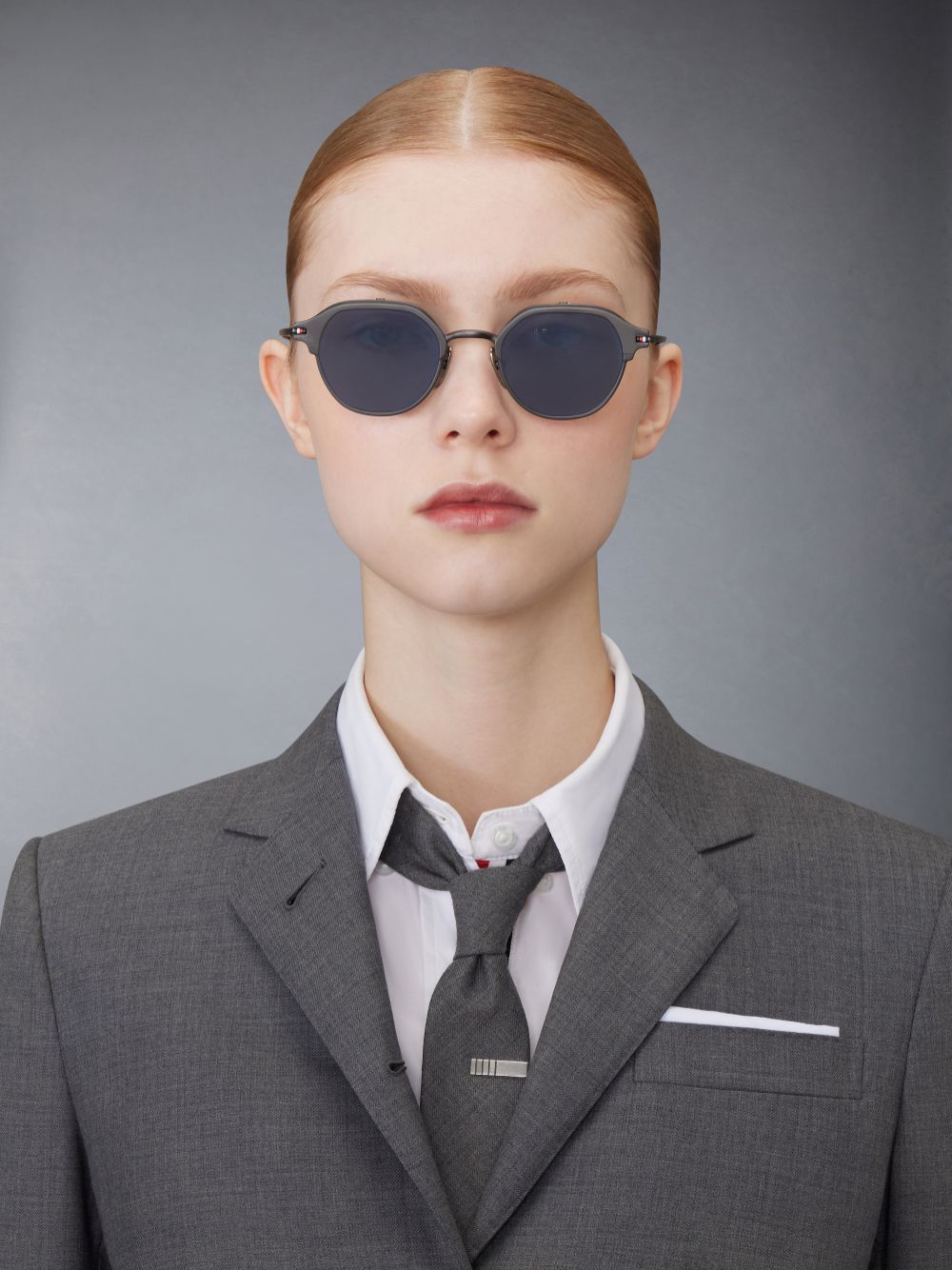 Óculos de Sol Thom Browne Titanium Round Clip On Feminino Pretas | DSD08I75794